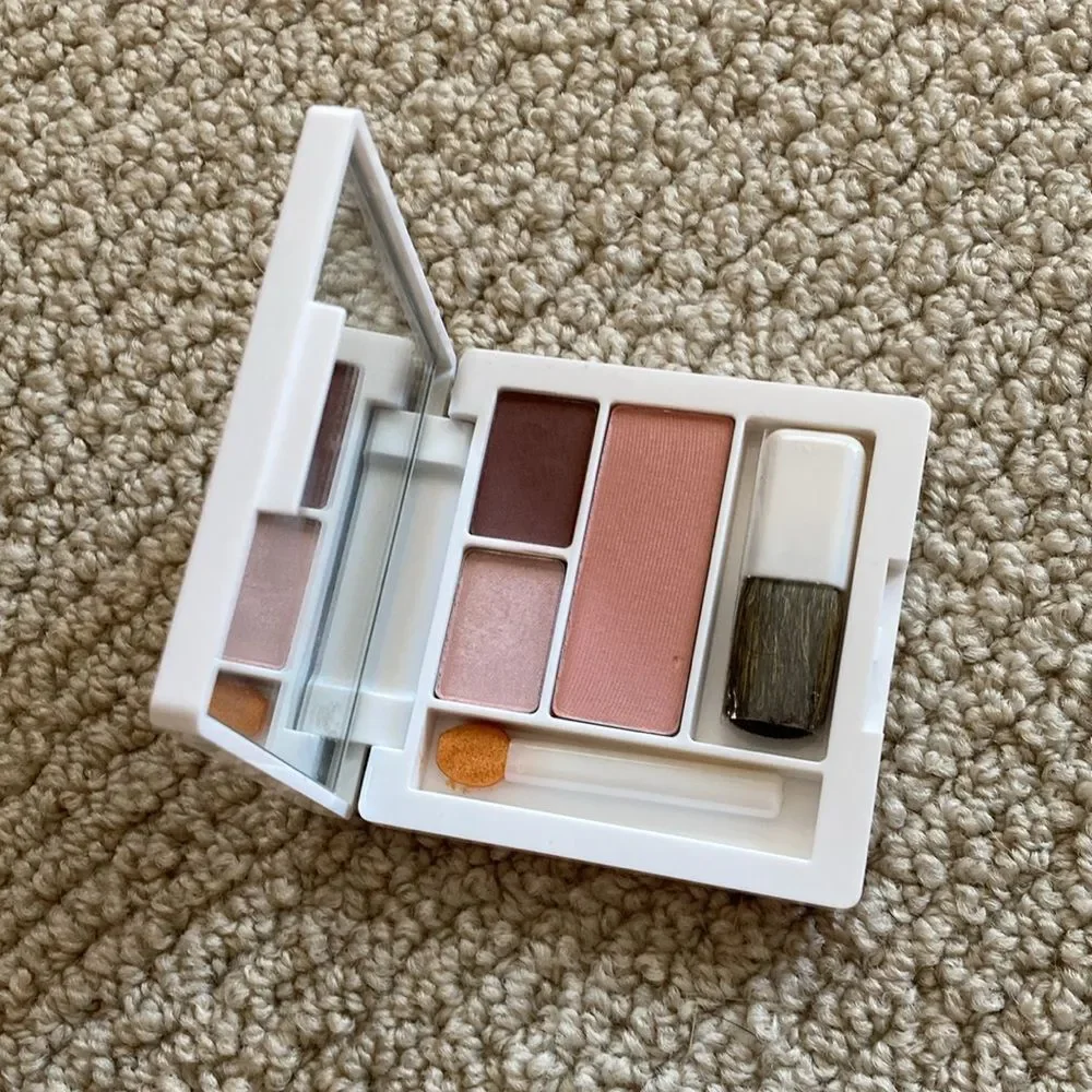 Clinique White Compact Mauve Purple Nude Shades Like New